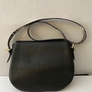 Laura Di Maggio Italian black leather satchel
